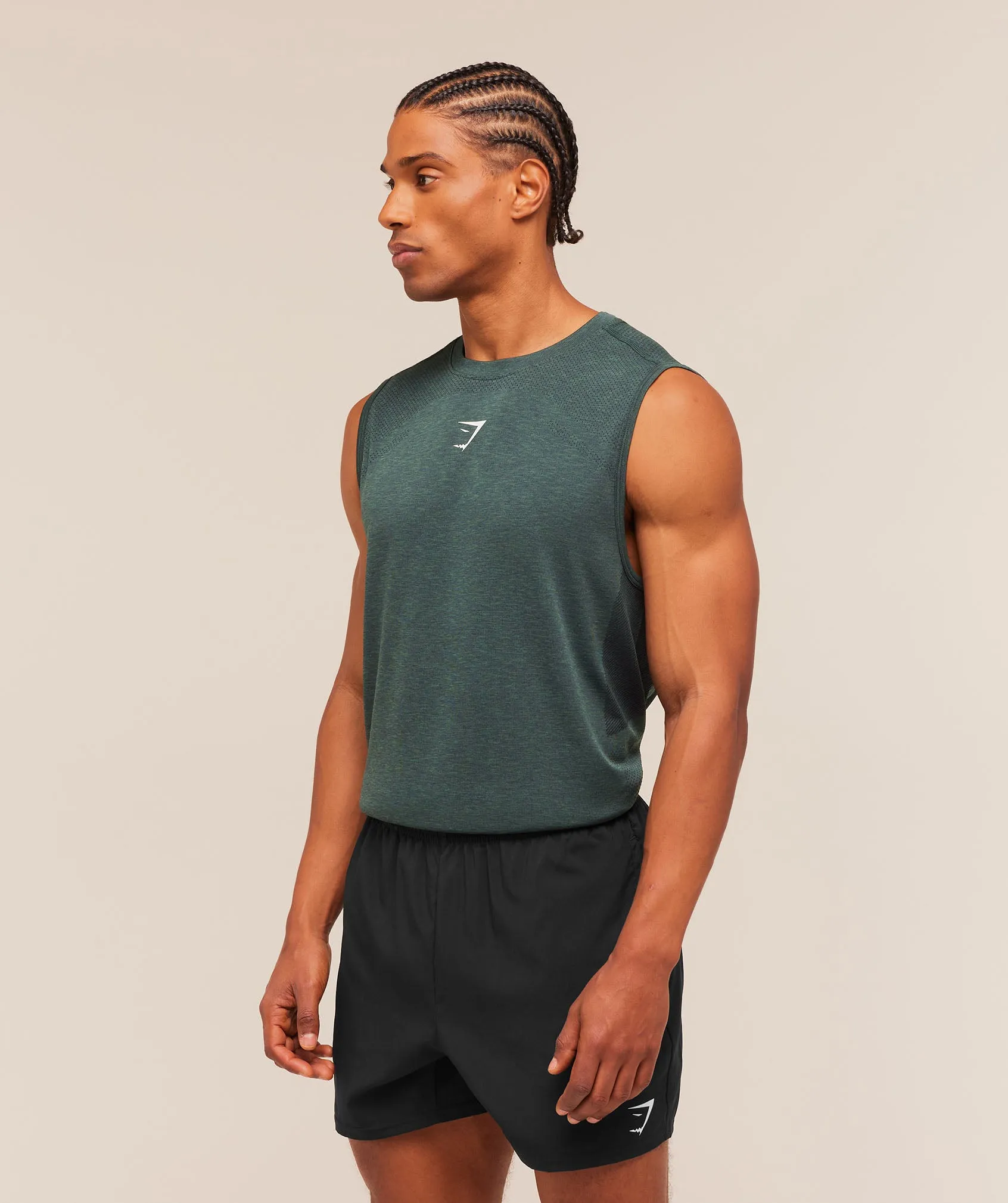 Gymshark Lightweight Seamless Tank - Tactical Teal/Marl sold by Gymshark product image thumbnail 3
