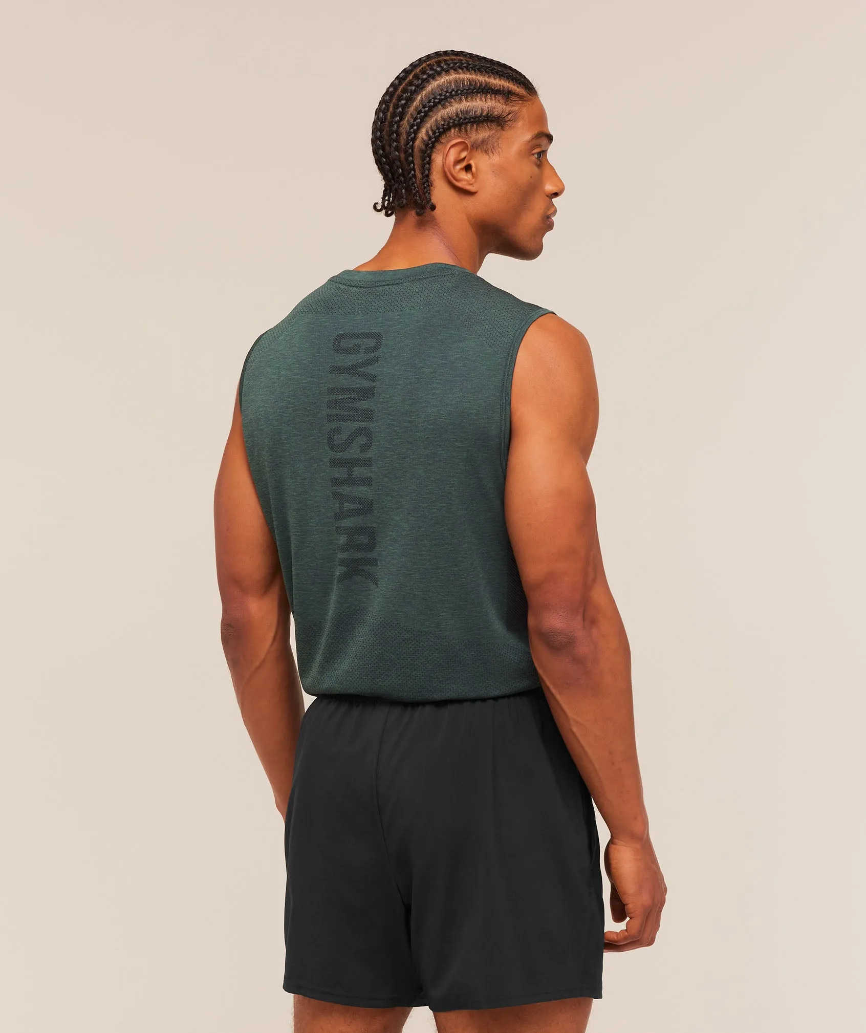 Gymshark Lightweight Seamless Tank - Tactical Teal/Marl sold by Gymshark product image thumbnail 2