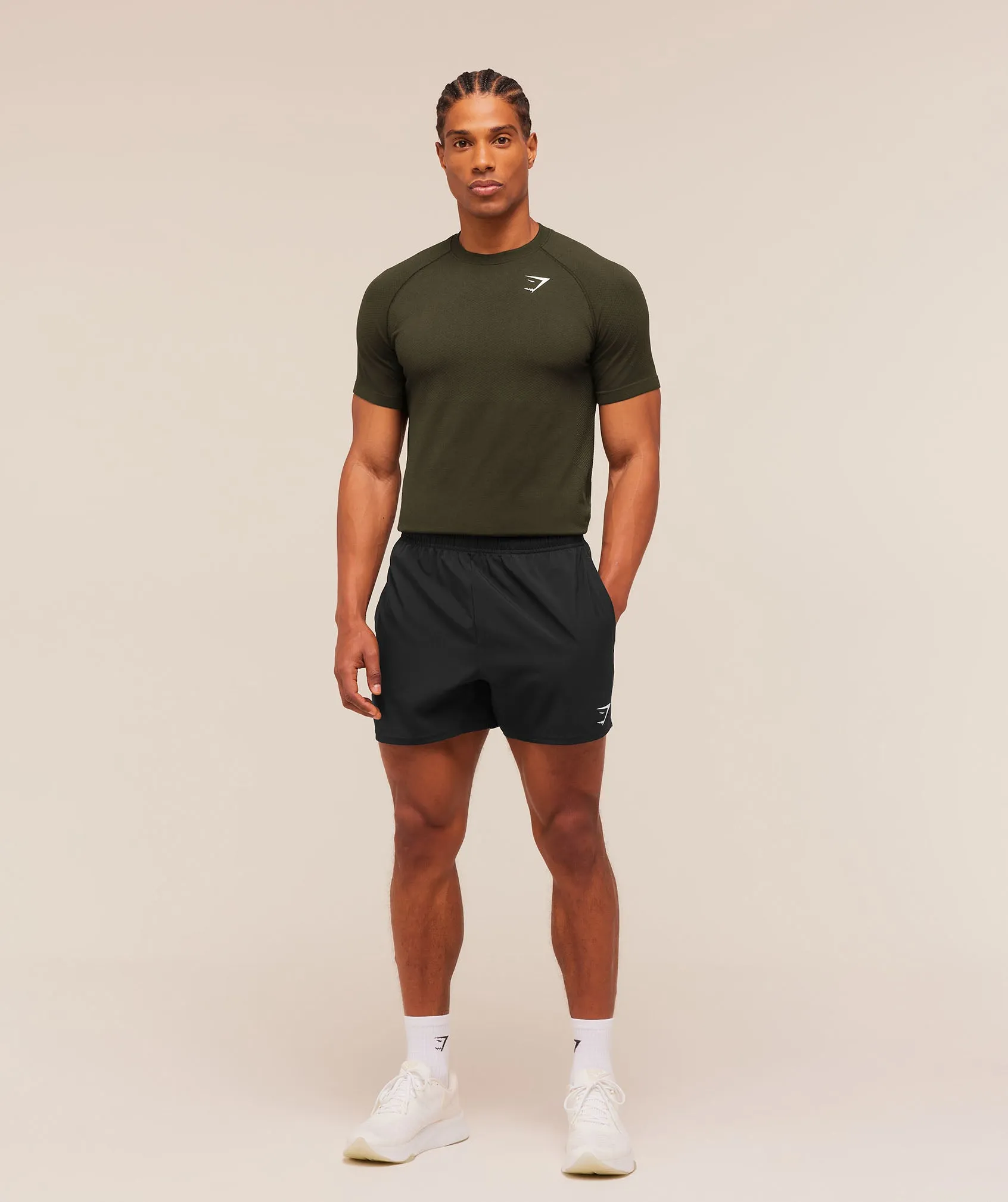 Gymshark Vital Seamless T-Shirt - Strength Green/Canvas Green sold by Gymshark product image thumbnail 4