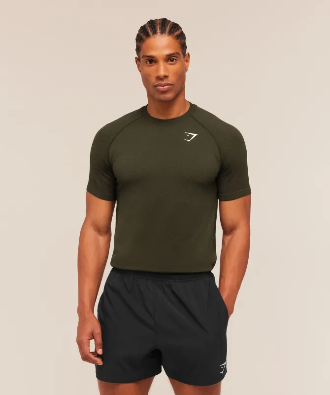Gymshark Vital Seamless T-Shirt - Strength Green/Canvas Green made by Gymshark