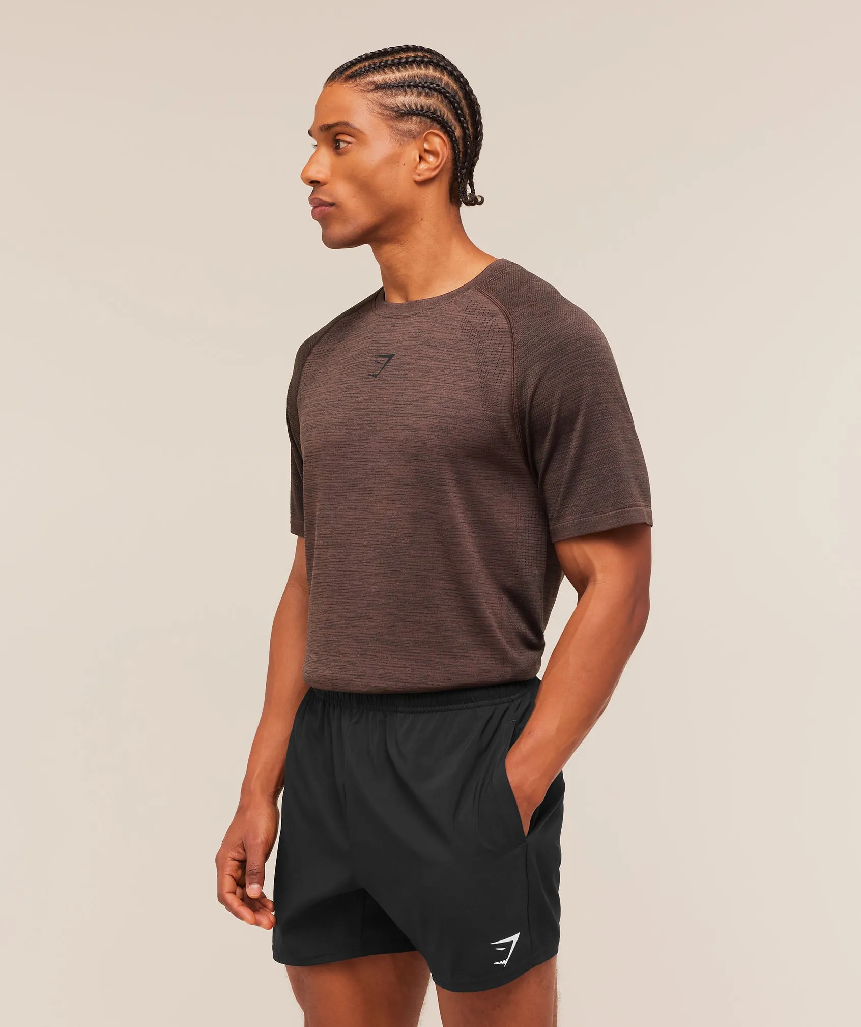 Gymshark Versatile Seamless T-Shirt - Espresso Brown/Black sold by Gymshark product image thumbnail 3