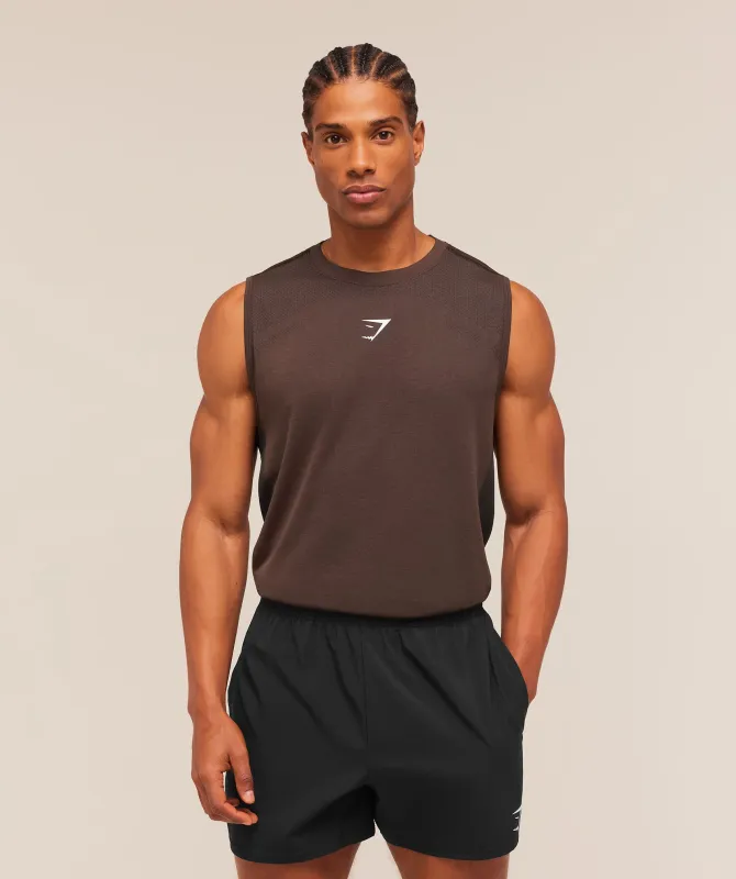 Gymshark Lightweight Seamless Tank - Espresso Brown/Marl made by Gymshark