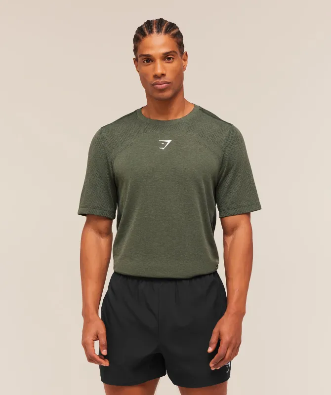 Gymshark Lightweight Seamless T-Shirt - Strength Green/Marl made by Gymshark
