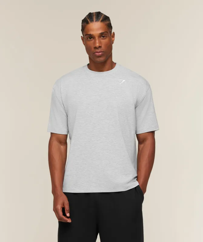 Gymshark Campus Crest T-Shirt - Bros Soft Grey Marl made by Gymshark