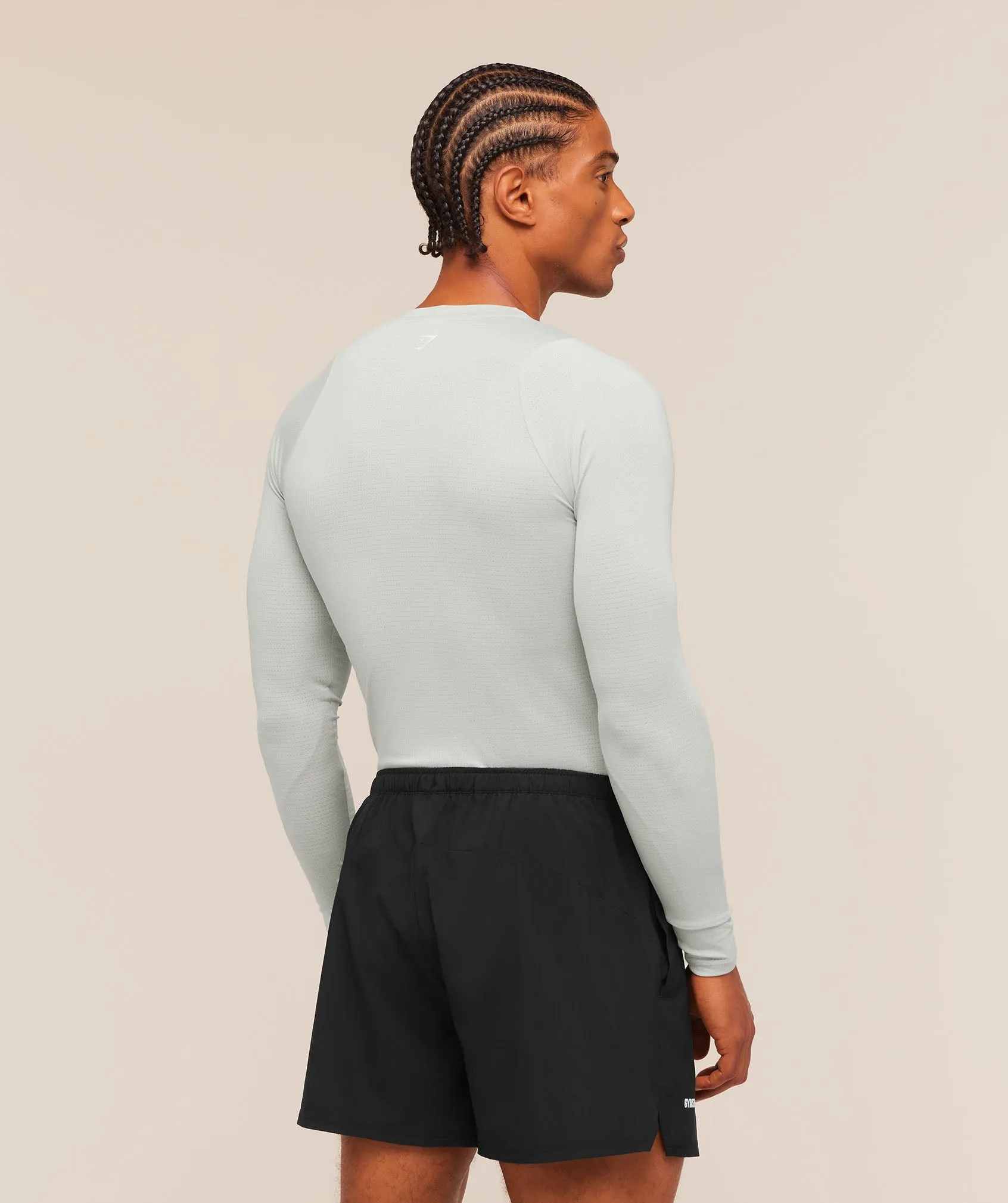 Gymshark Train Long Sleeve T-Shirt - Light Grey sold by Gymshark product image thumbnail 2