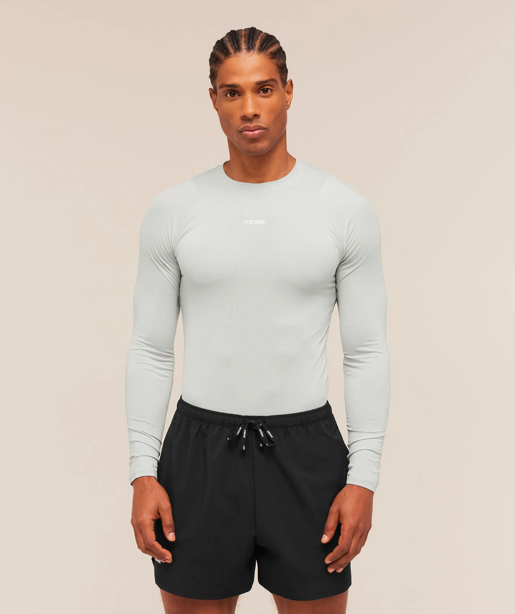 Gymshark Train Long Sleeve T-Shirt - Light Grey sold by Gymshark