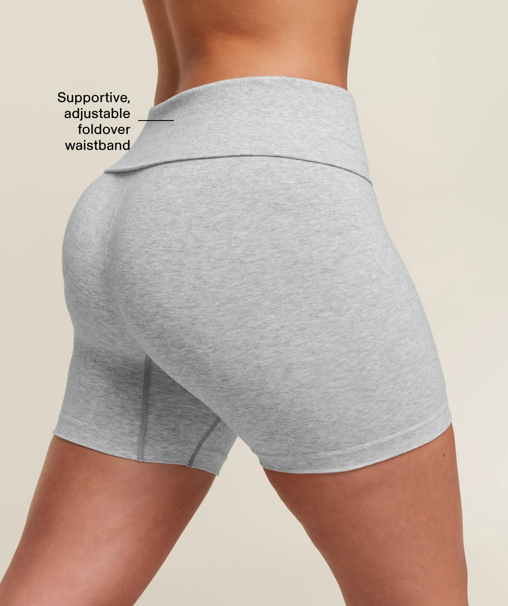 Gymshark CottonMove™ Shorts - Soft Grey Marl sold by Gymshark product image thumbnail 3