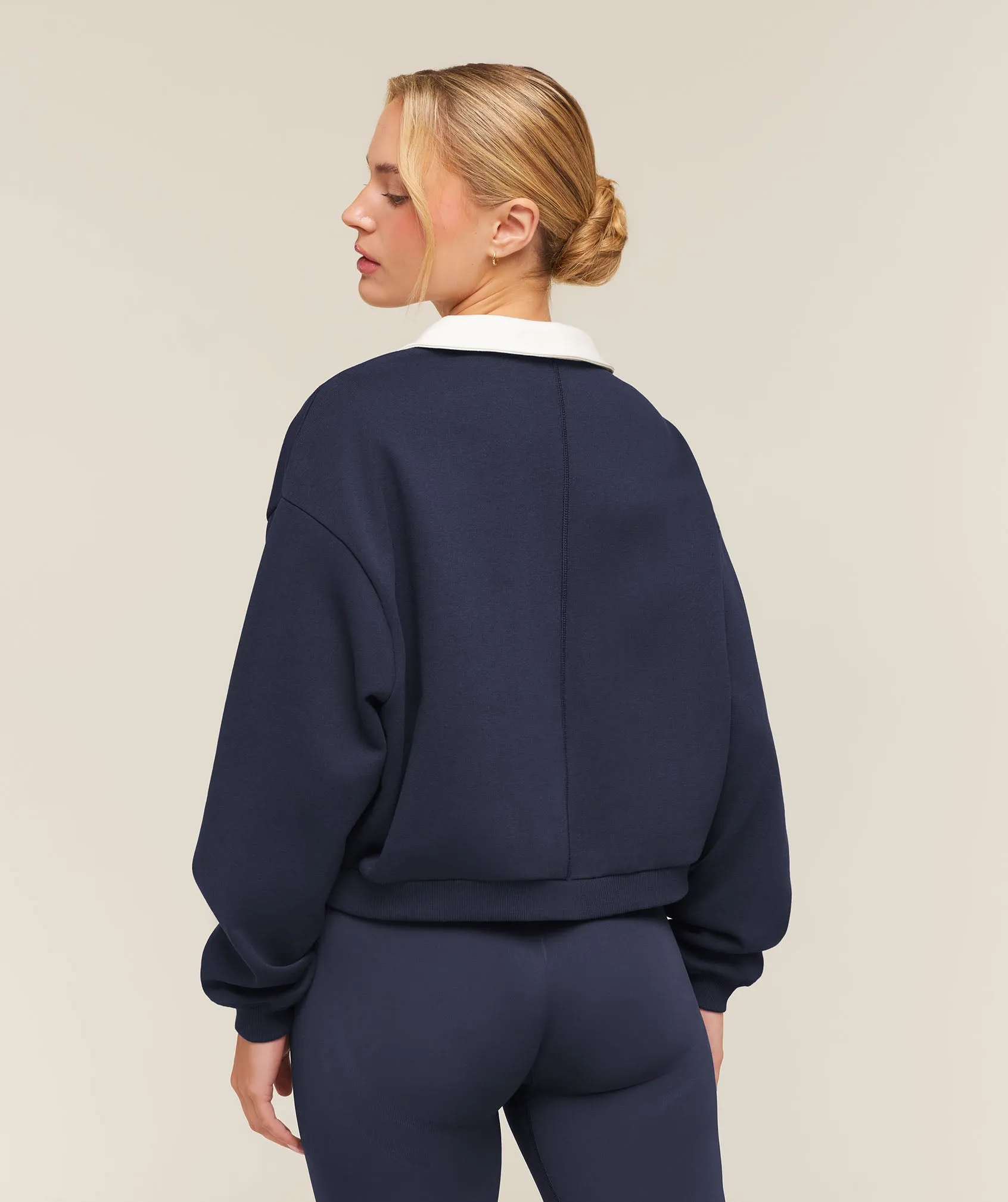 Gymshark Cosy Luxe Campus Polo Sweatshirt - Heavy Blue sold by Gymshark product image thumbnail 2