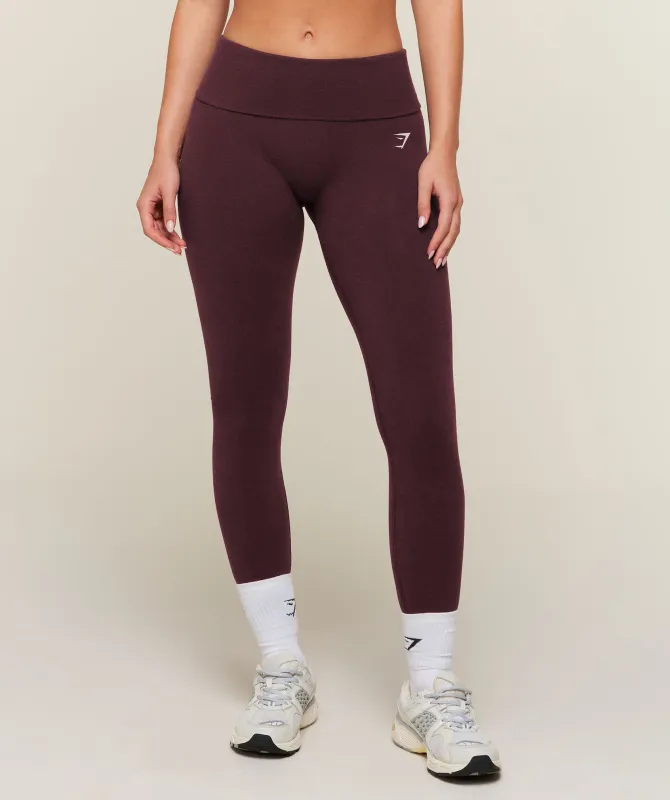 Gymshark CottonMove™ Leggings - Calm Purple Marl made by Gymshark