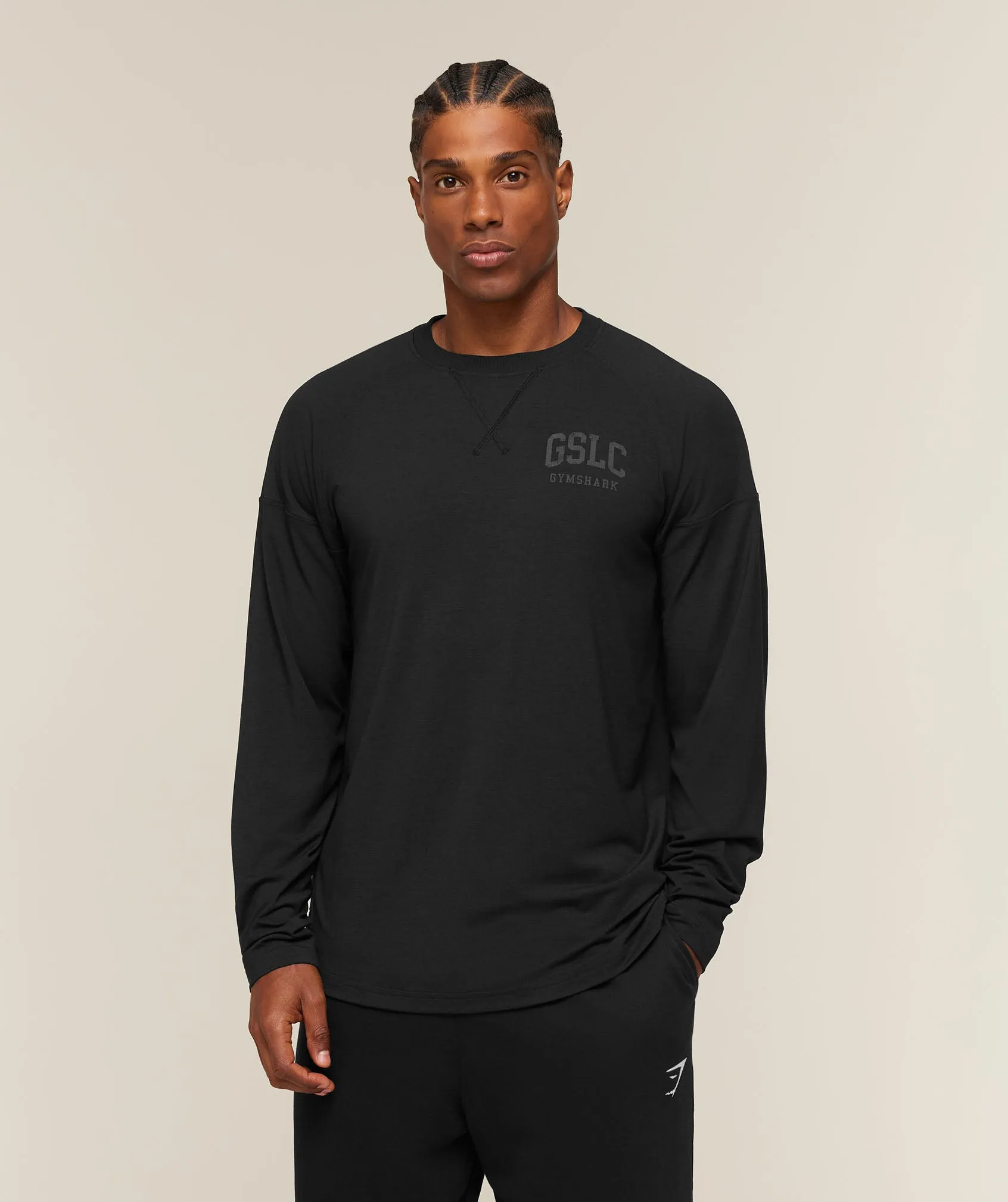 Gymshark GSLC Raglan Long Sleeve T-Shirt - Black sold by Gymshark