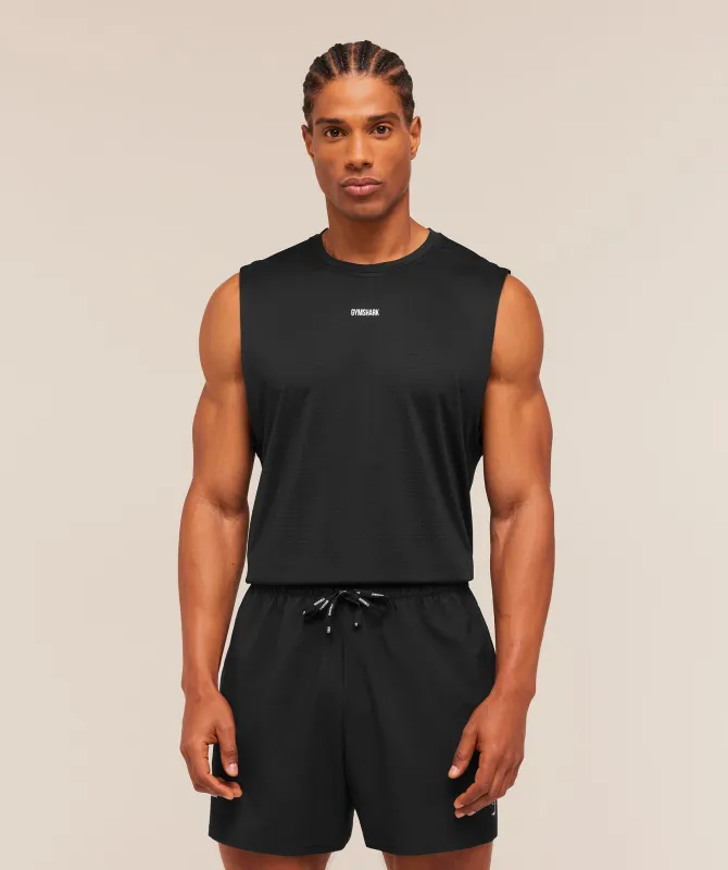 Gymshark Train Cut Off Tank - Black made by Gymshark