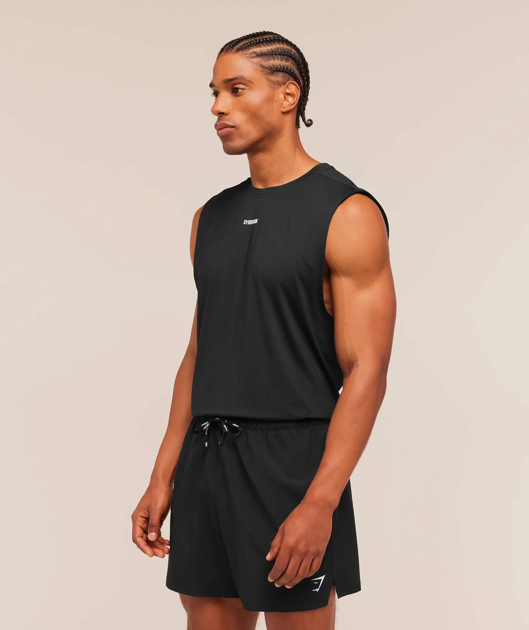 Gymshark Train Cut Off Tank - Black sold by Gymshark product image thumbnail 4