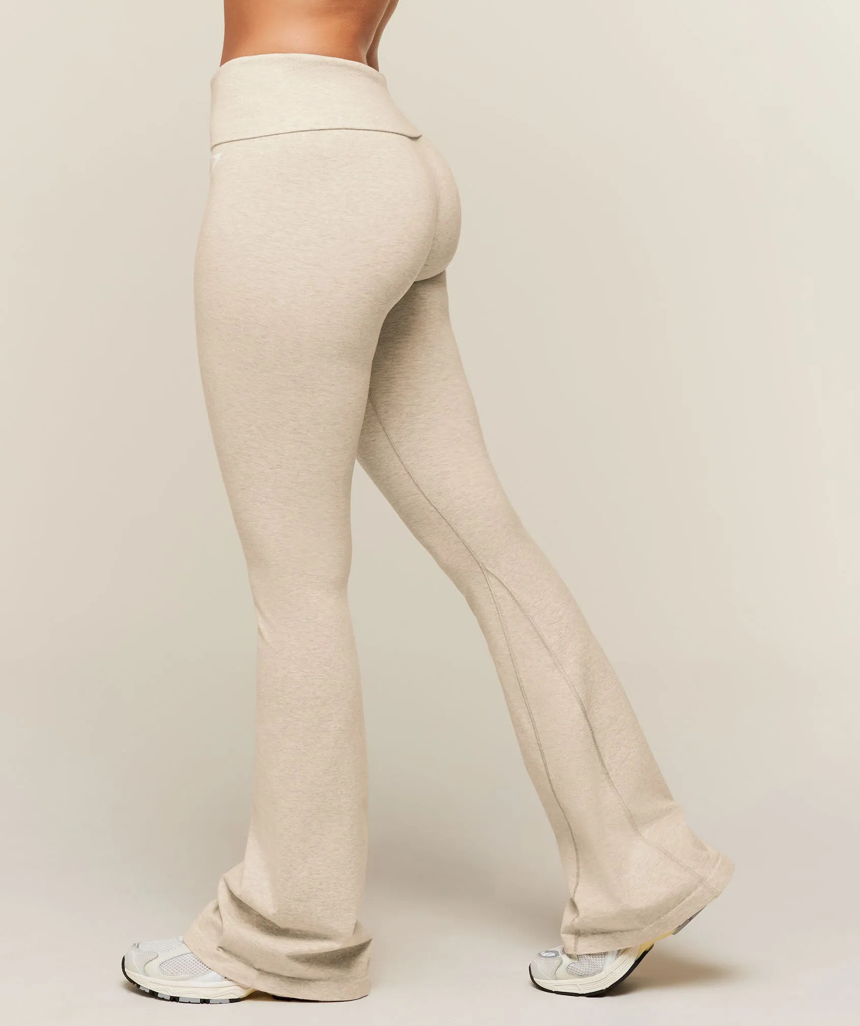 Gymshark CottonMove™ Flared Leggings - Oat Marl sold by Gymshark product image thumbnail 4