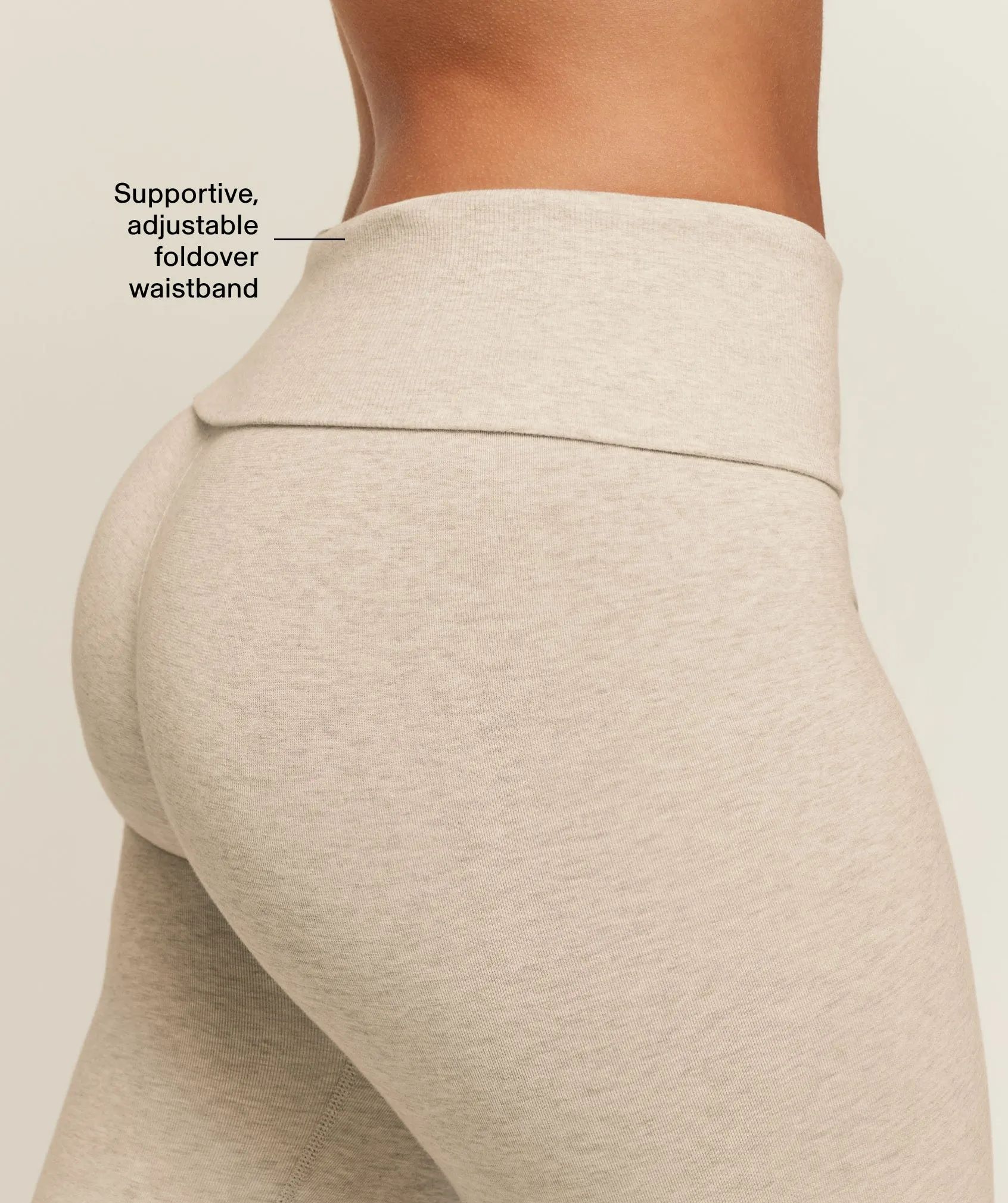 Gymshark CottonMove™ Flared Leggings - Oat Marl sold by Gymshark product image thumbnail 3