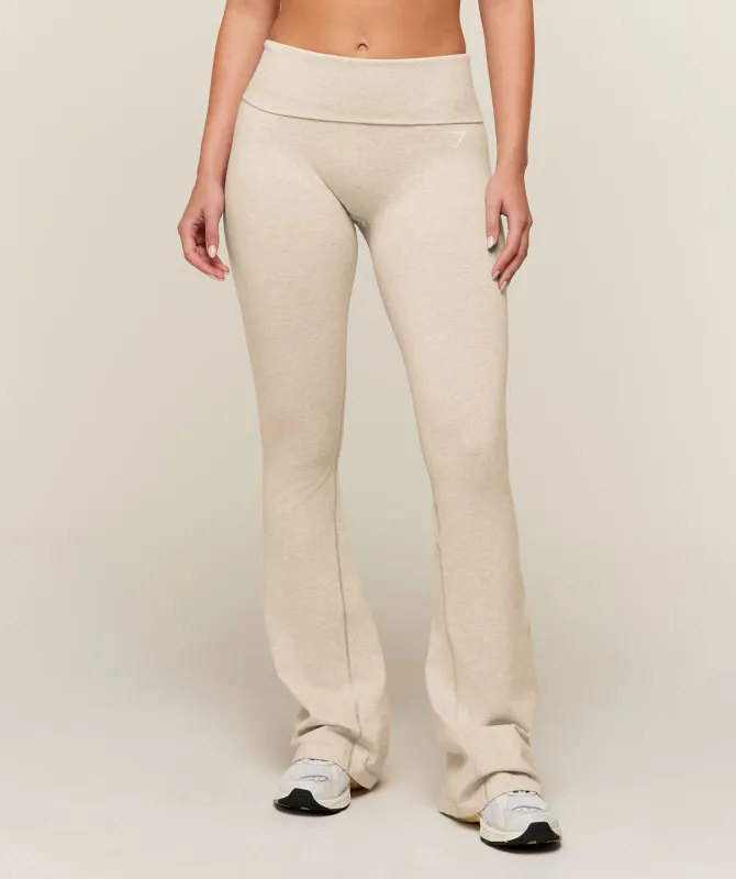 Gymshark CottonMove™ Flared Leggings - Oat Marl made by Gymshark