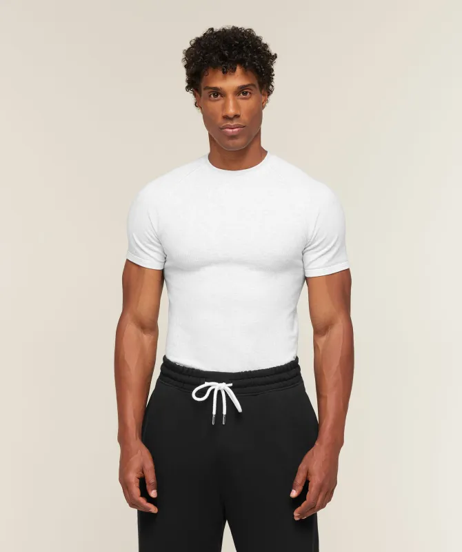 Gymshark Cotton Seamless T-Shirt - White Grey Marl made by Gymshark