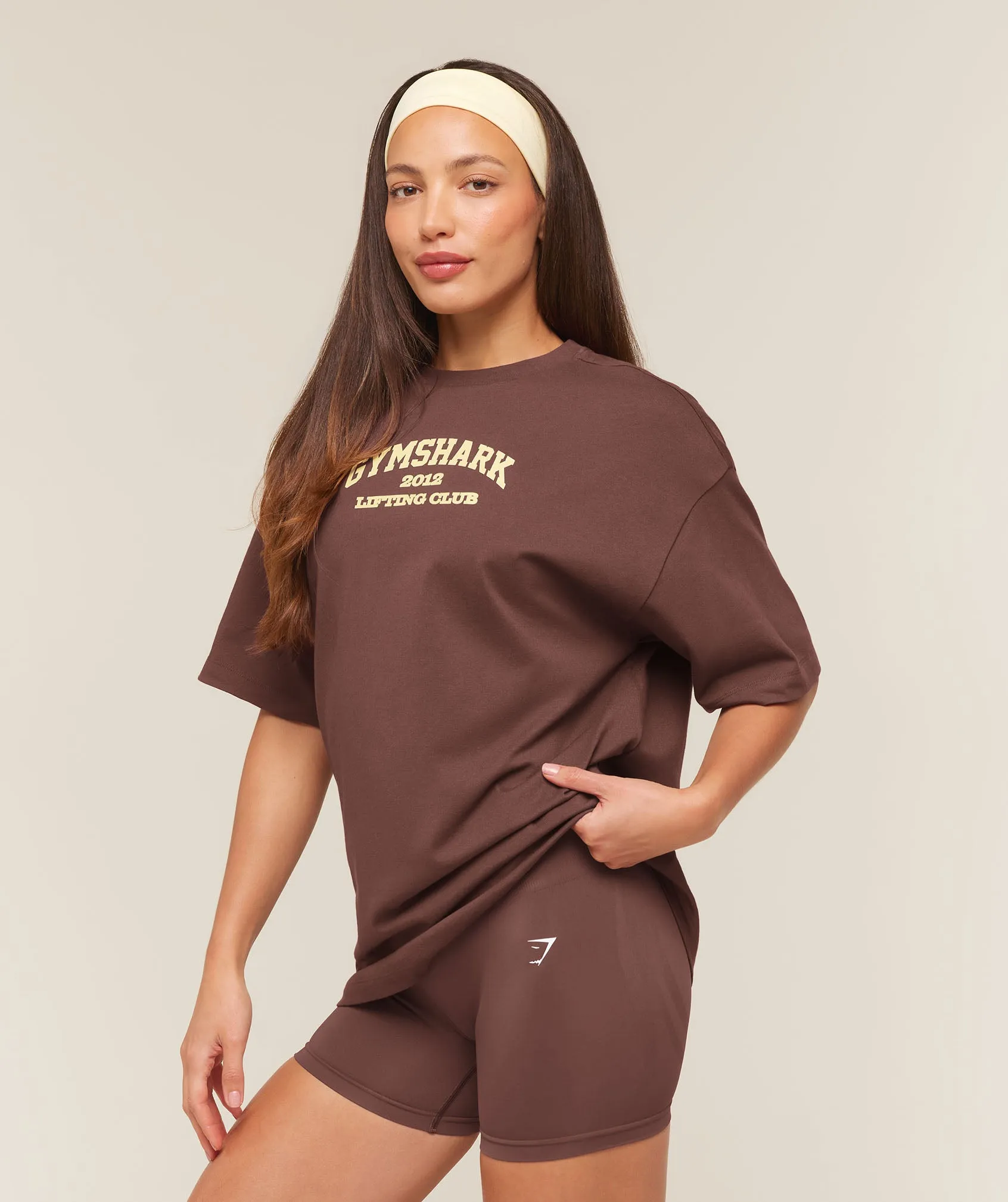 Gymshark Cosy Luxe Campus T-Shirt - Espresso Brown sold by Gymshark product image thumbnail 3