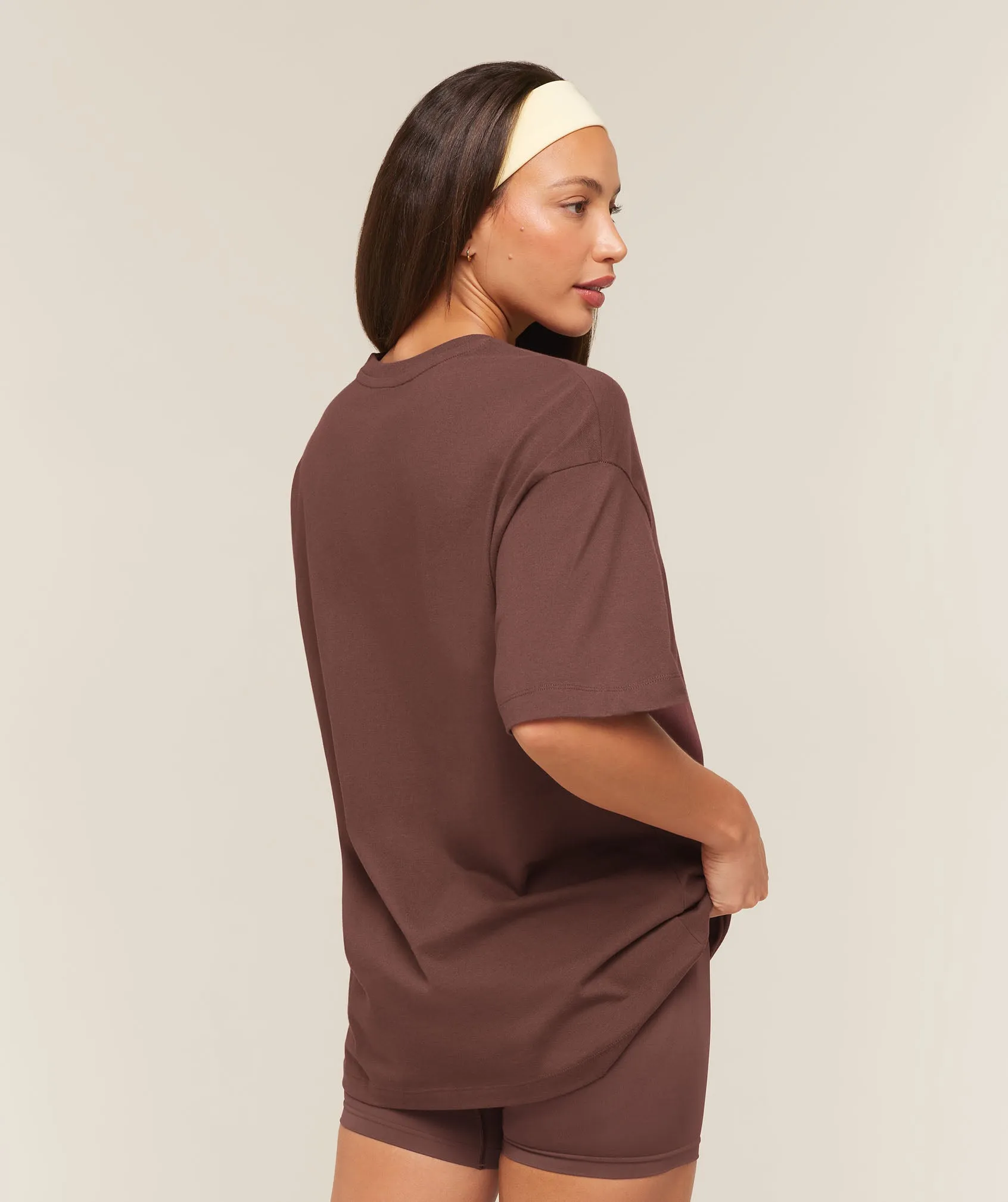 Gymshark Cosy Luxe Campus T-Shirt - Espresso Brown sold by Gymshark product image thumbnail 2