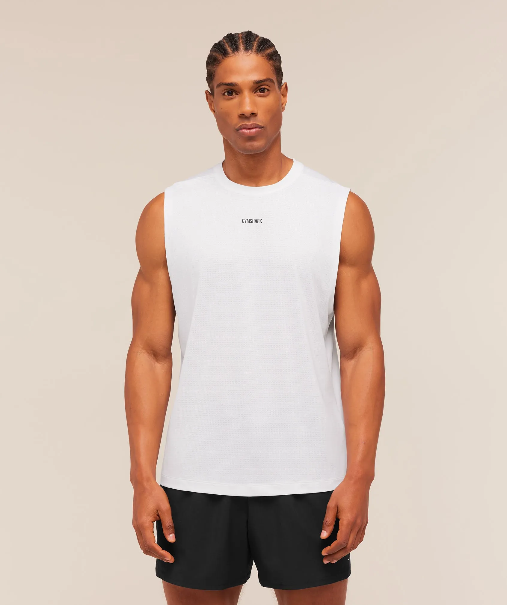 Gymshark Train Cut Off Tank - White sold by Gymshark product image thumbnail 3