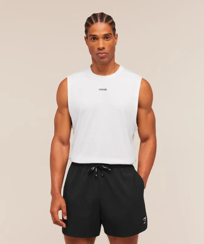 Gymshark Train Cut Off Tank - White made by Gymshark