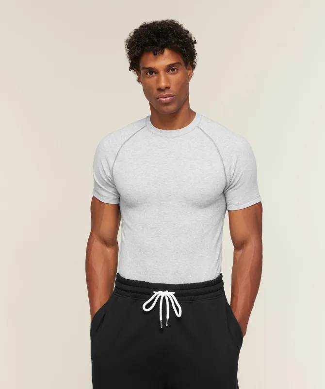 Gymshark Cotton Seamless T-Shirt - Soft Grey Marl made by Gymshark