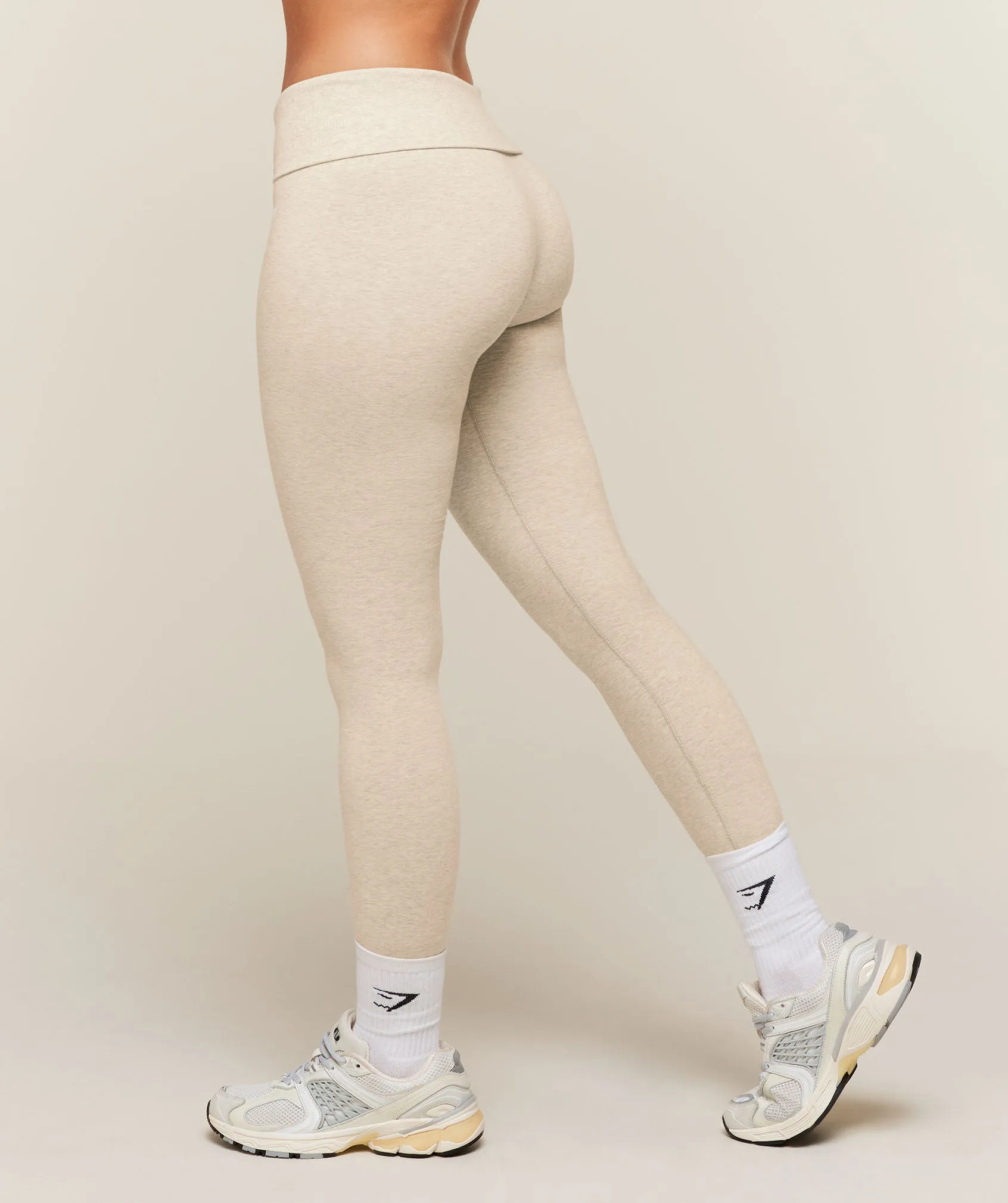 Gymshark CottonMove™ Leggings - Oat Marl sold by Gymshark product image thumbnail 5