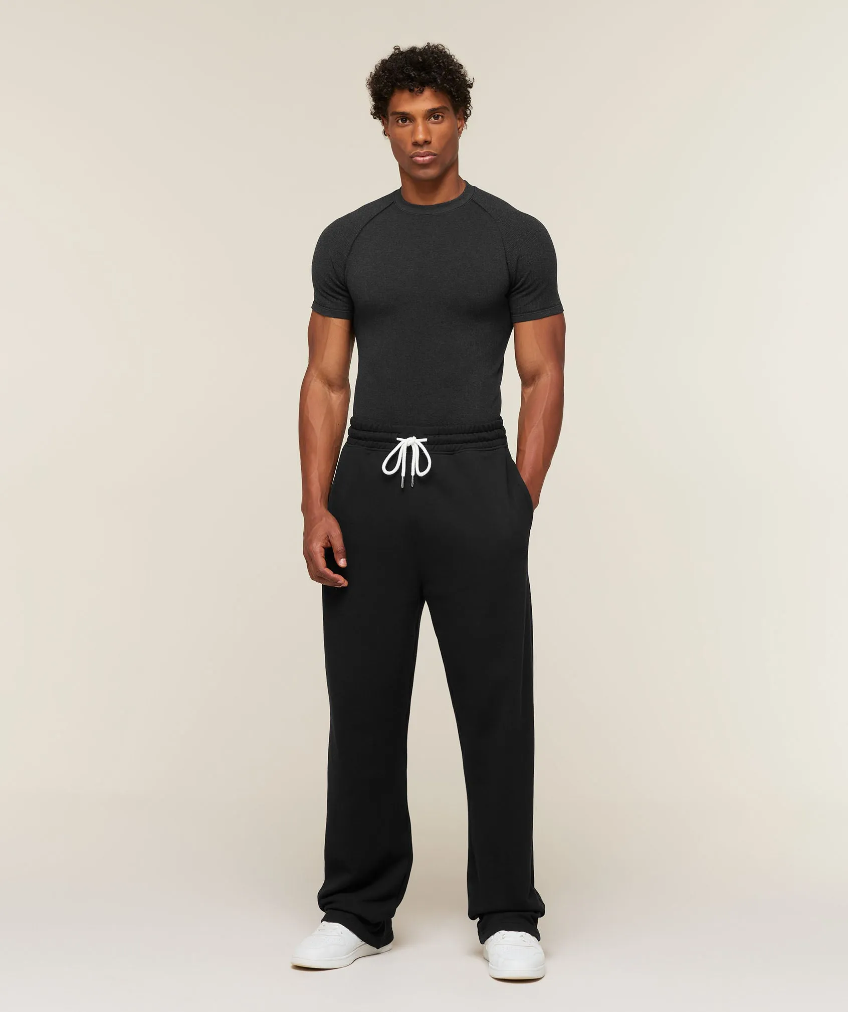 Gymshark Cotton Seamless T-Shirt - Black Marl sold by Gymshark product image thumbnail 4
