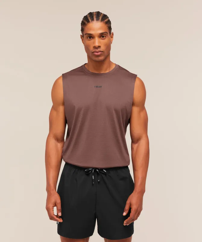 Gymshark Train Cut Off Tank - Espresso Brown made by Gymshark