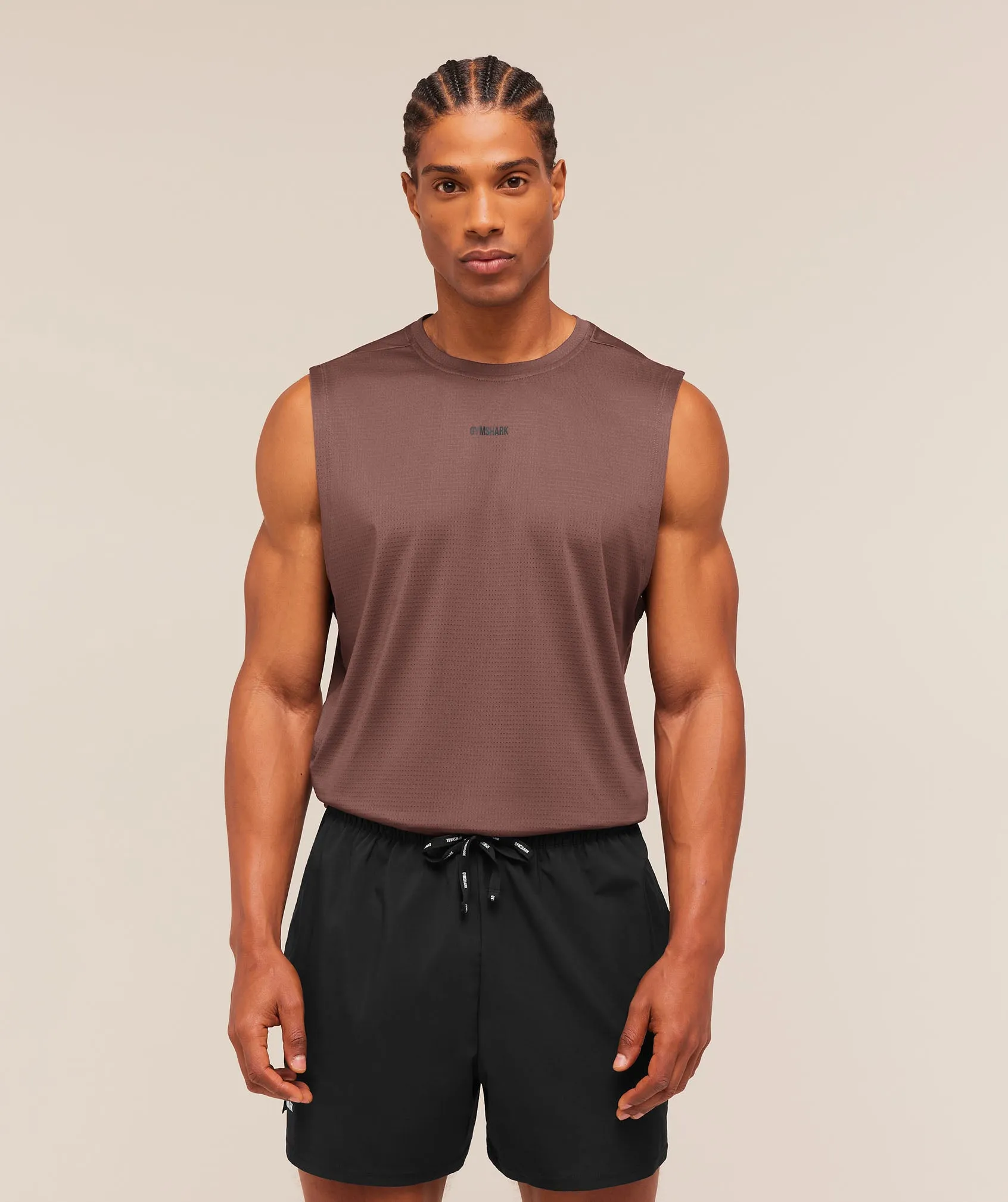 Gymshark Train Cut Off Tank - Espresso Brown sold by Gymshark