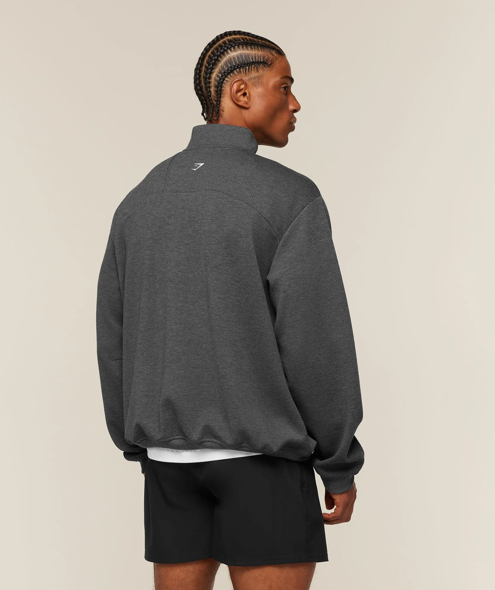 Gymshark Train 1/4 Zip - Black Core Marl sold by Gymshark product image thumbnail 2
