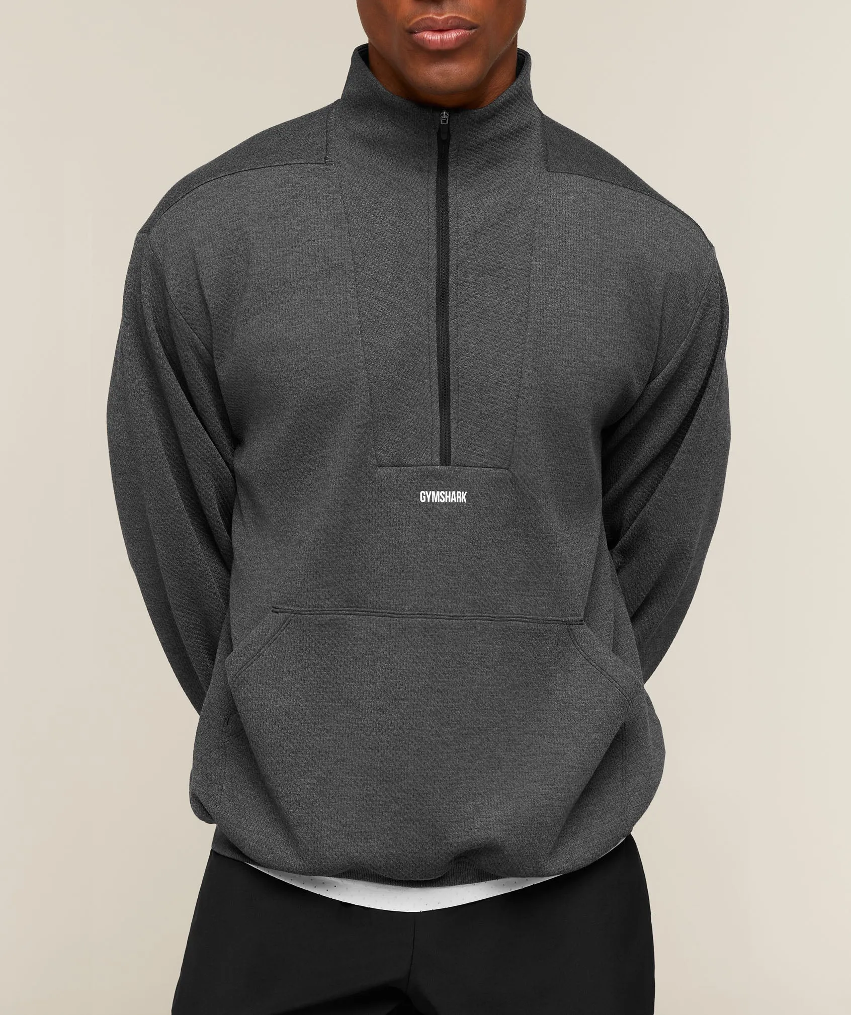 Gymshark Train 1/4 Zip - Black Core Marl sold by Gymshark product image thumbnail 5