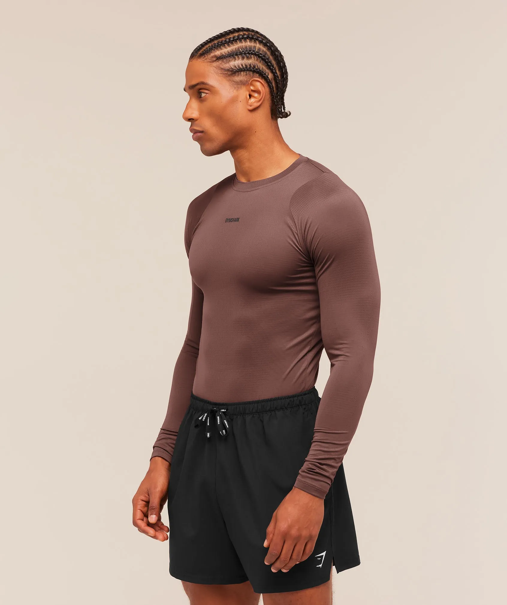 Gymshark Train Long Sleeve T-Shirt - Espresso Brown sold by Gymshark product image thumbnail 3