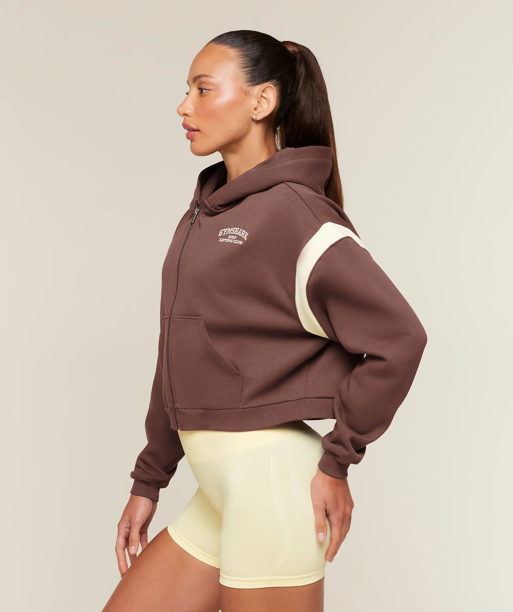 Gymshark Cosy Luxe Campus Full Zip Hoodie - Espresso Brown sold by Gymshark product image thumbnail 3
