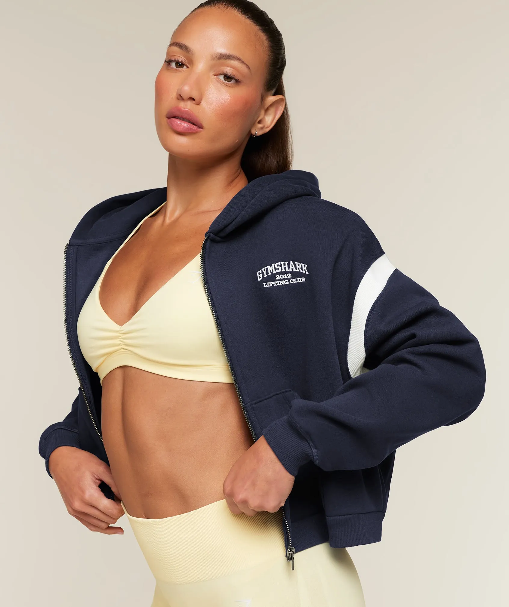 Gymshark Cosy Luxe Campus Full Zip Hoodie - Heavy Blue sold by Gymshark product image thumbnail 5
