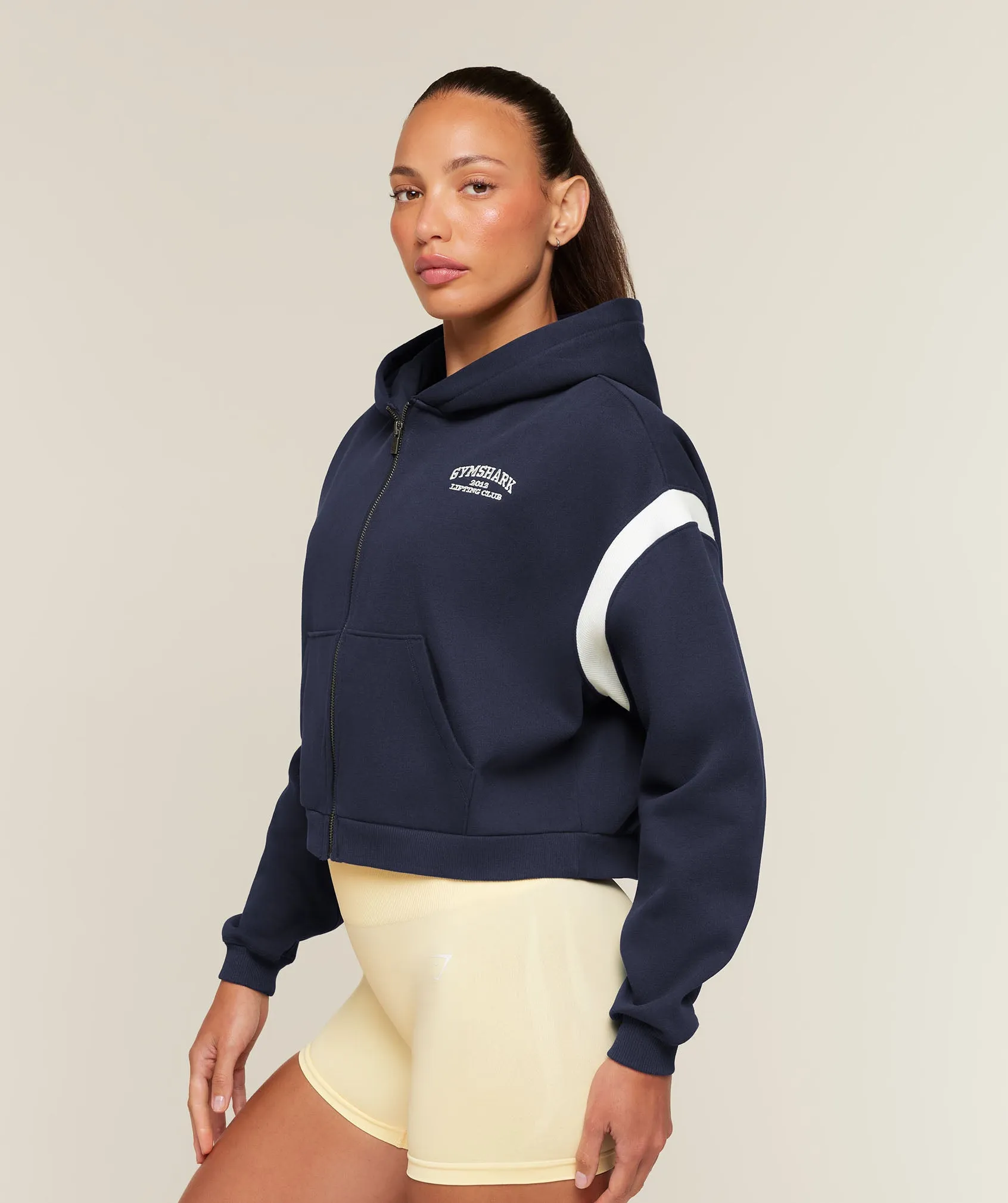 Gymshark Cosy Luxe Campus Full Zip Hoodie - Heavy Blue sold by Gymshark product image thumbnail 3