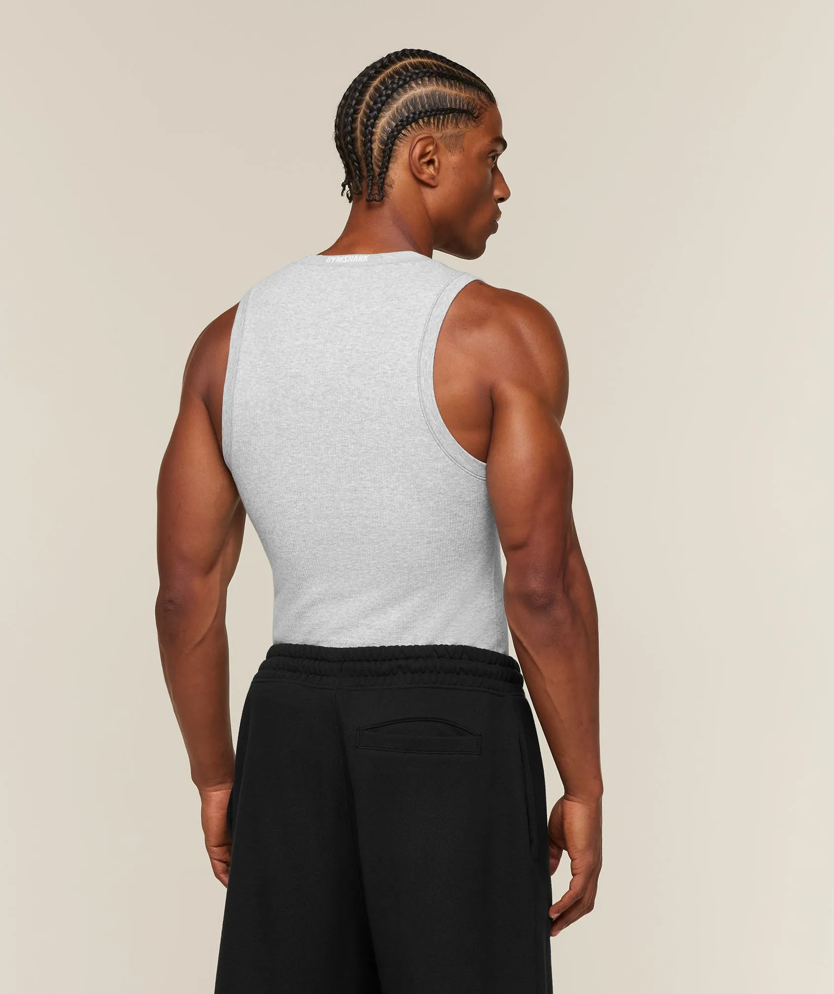Gymshark Cotton Seamless Sleeveless Top - Soft Grey Marl sold by Gymshark product image thumbnail 2