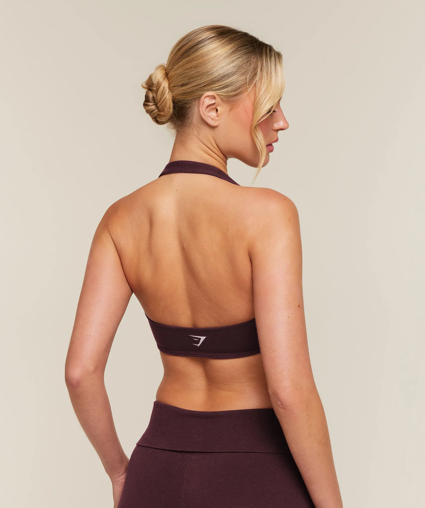 Gymshark CottonMove™ Halterneck Sports Bra - Calm Purple Marl sold by Gymshark product image thumbnail 2