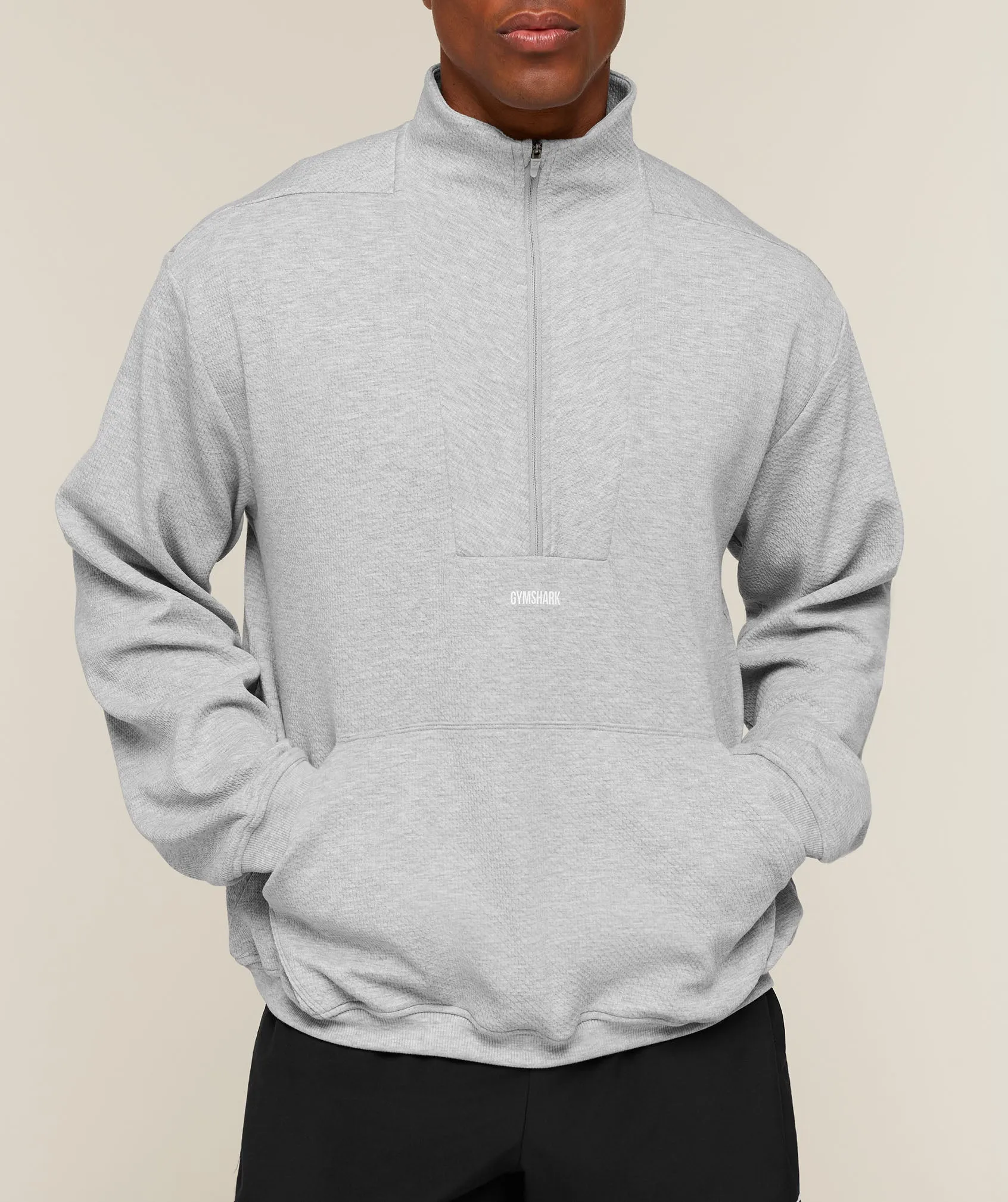 Gymshark Train 1/4 Zip - Light Grey Core Marl sold by Gymshark product image thumbnail 5