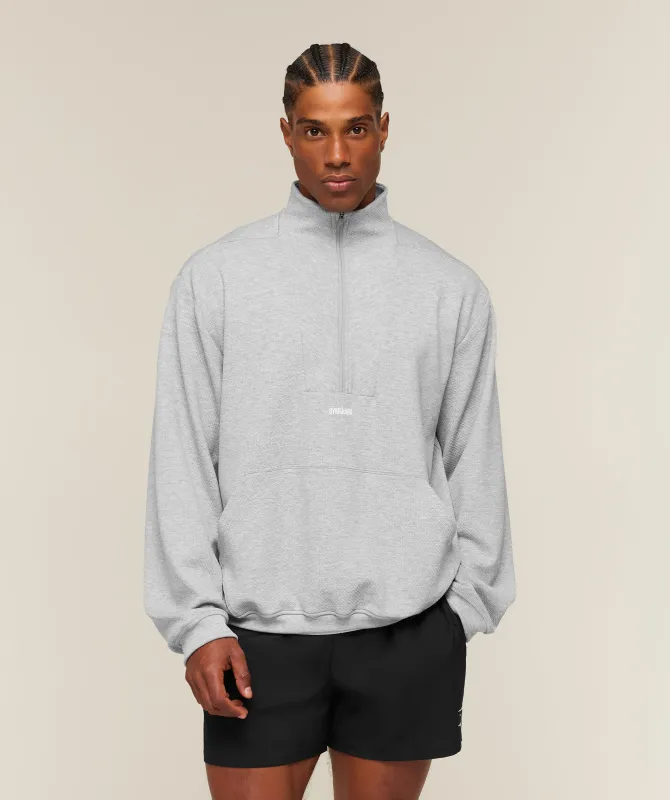Gymshark Train 1/4 Zip - Light Grey Core Marl made by Gymshark