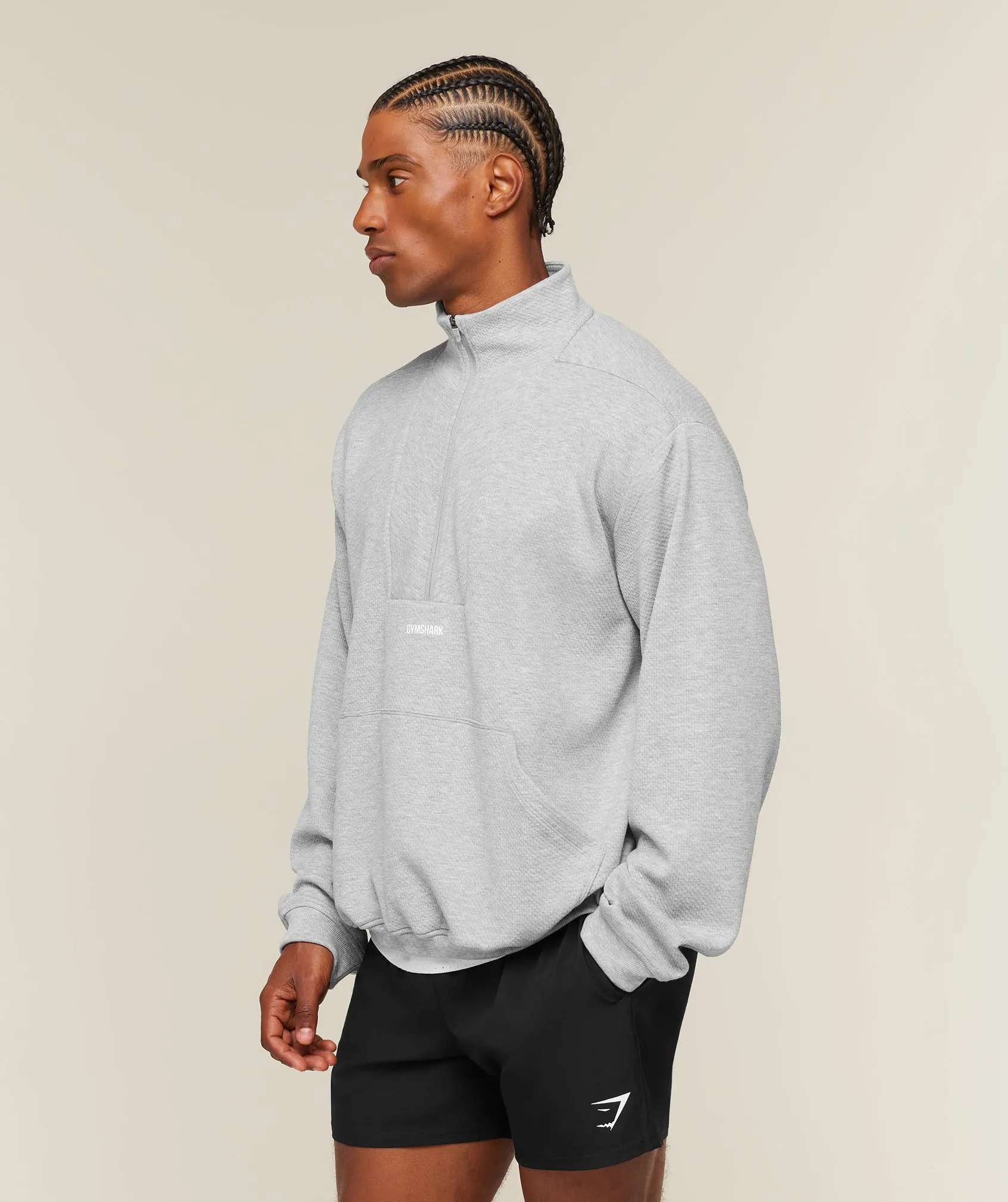 Gymshark Train 1/4 Zip - Light Grey Core Marl sold by Gymshark product image thumbnail 3