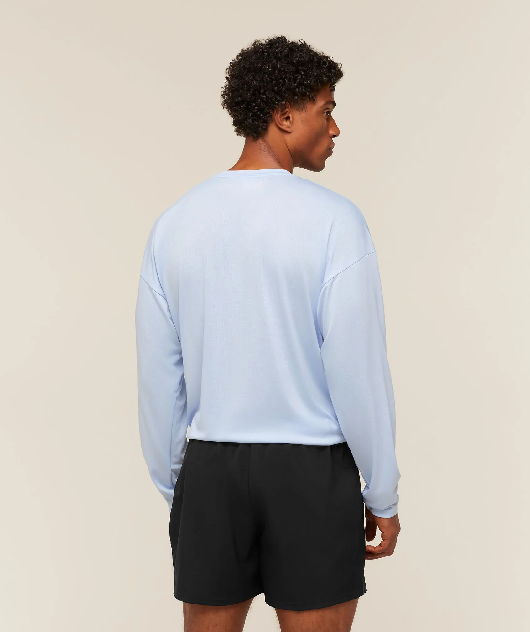 Gymshark Arrival Oversized Long Sleeve T-Shirt - Tranquil Blue sold by Gymshark product image thumbnail 2