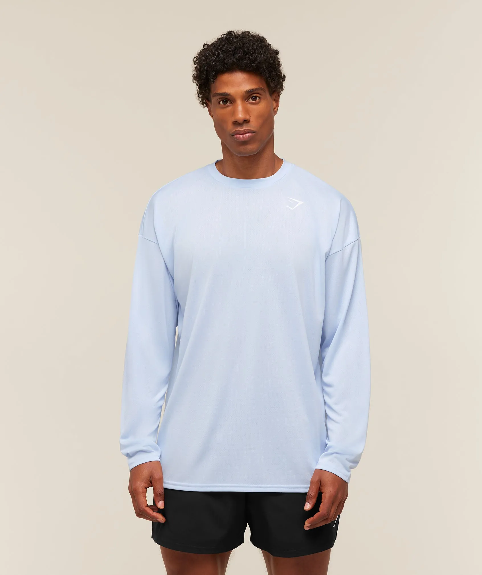Gymshark Arrival Oversized Long Sleeve T-Shirt - Tranquil Blue sold by Gymshark