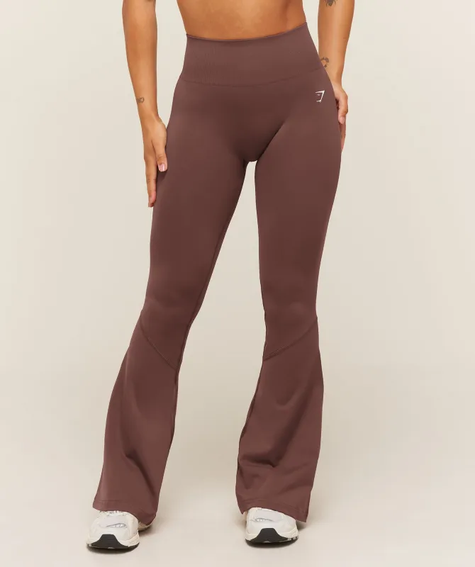 Gymshark Everyday Seamless Flared Leggings - Espresso Brown made by Gymshark