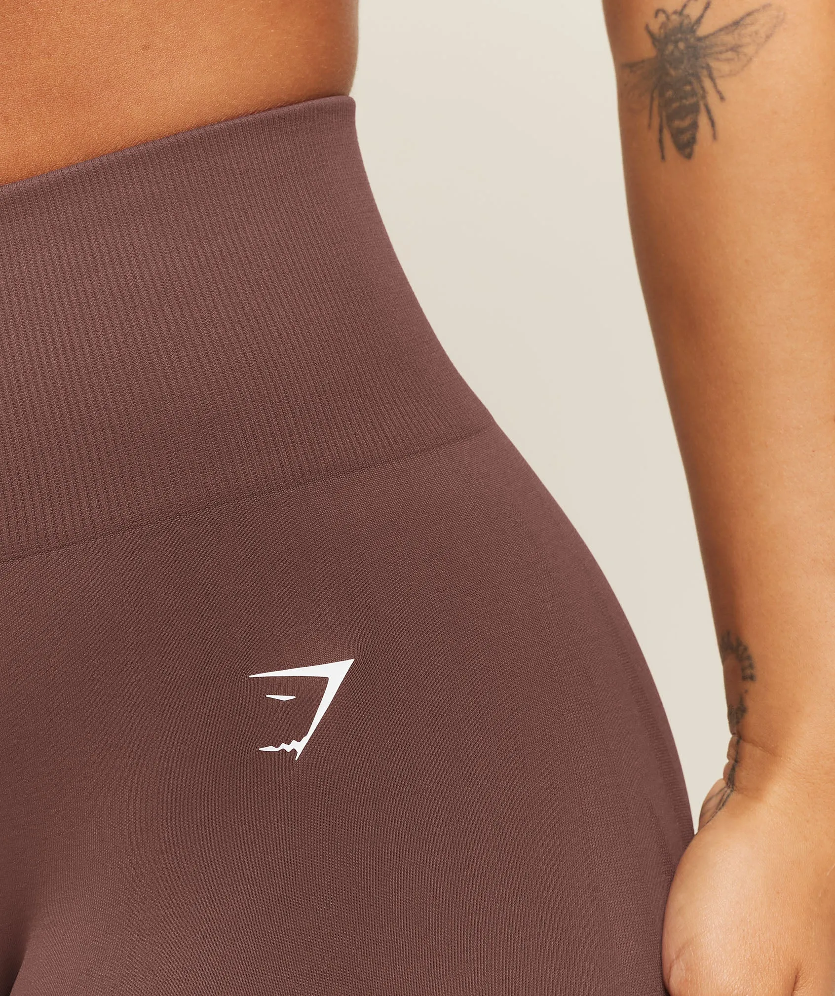 Gymshark Everyday Seamless Flared Leggings - Espresso Brown sold by Gymshark product image thumbnail 5