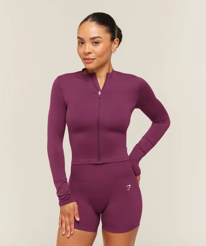 Gymshark Everyday Seamless Zip Tracktop - Strength Pink made by Gymshark