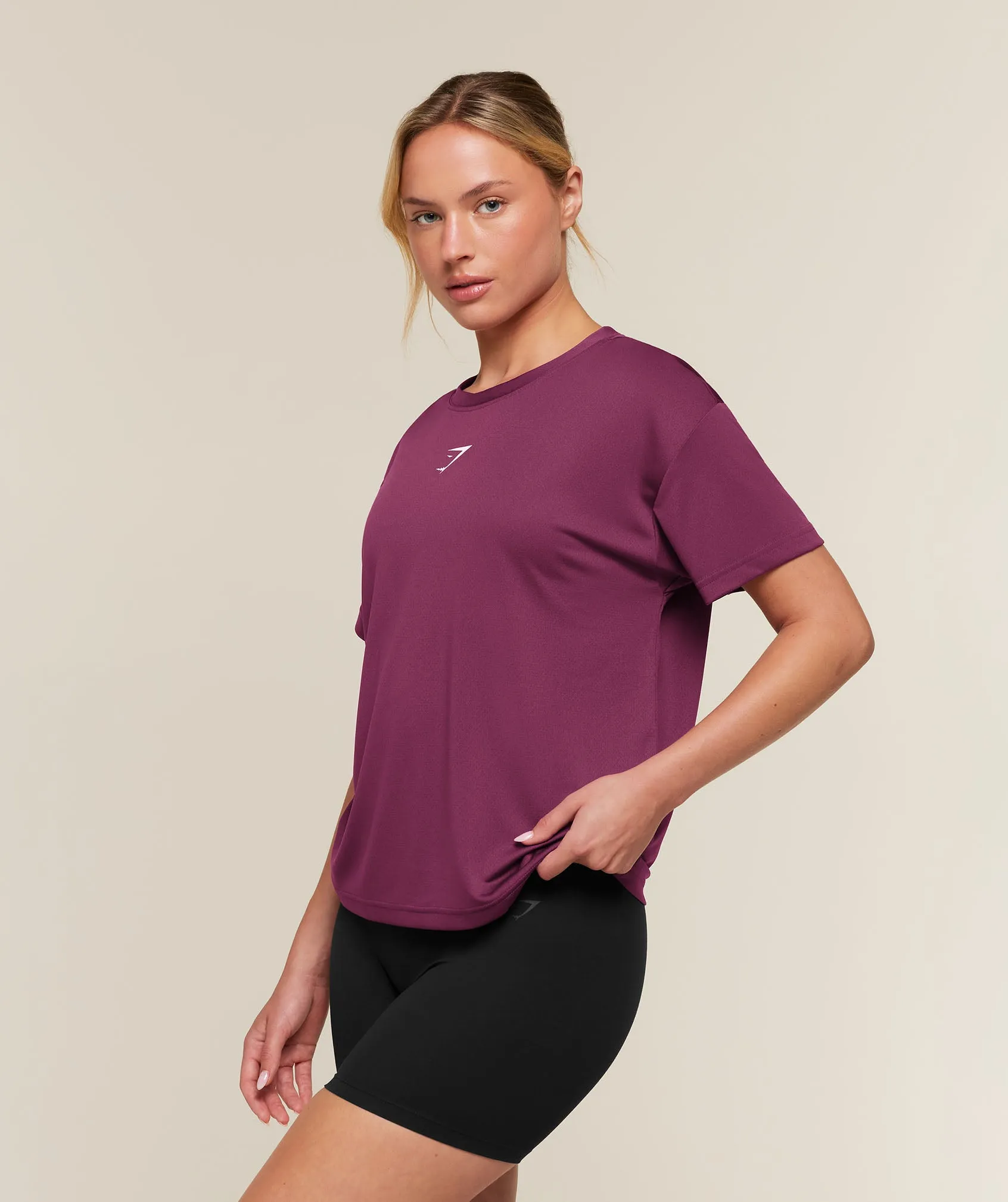 Gymshark Conditioning Club Oversized Short Sleeve T-Shirt - Strength Pink sold by Gymshark product image thumbnail 3