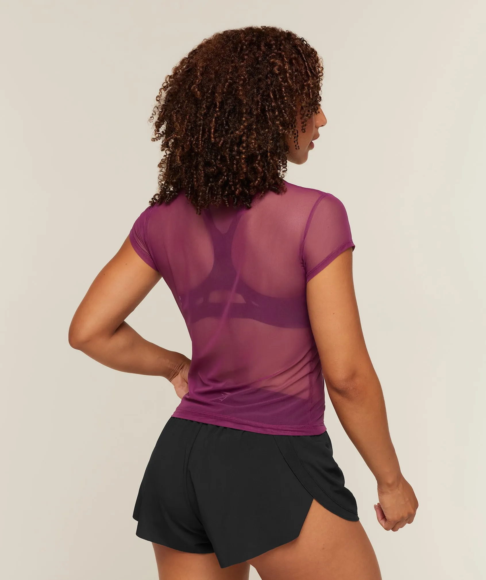 Gymshark Hybrid Mesh T-Shirt - Strength Pink sold by Gymshark product image thumbnail 2