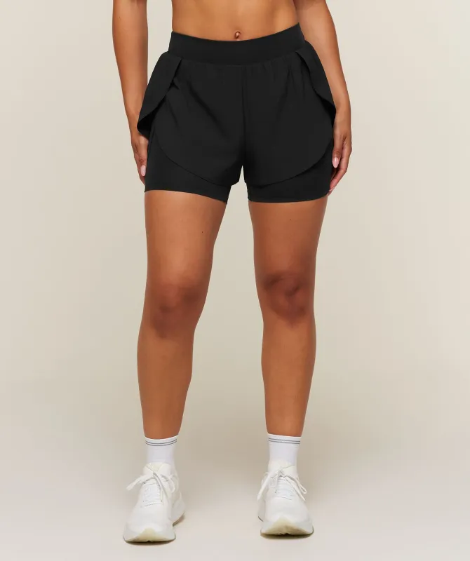 Gymshark Running 2-in-1 Shorts - Black made by Gymshark