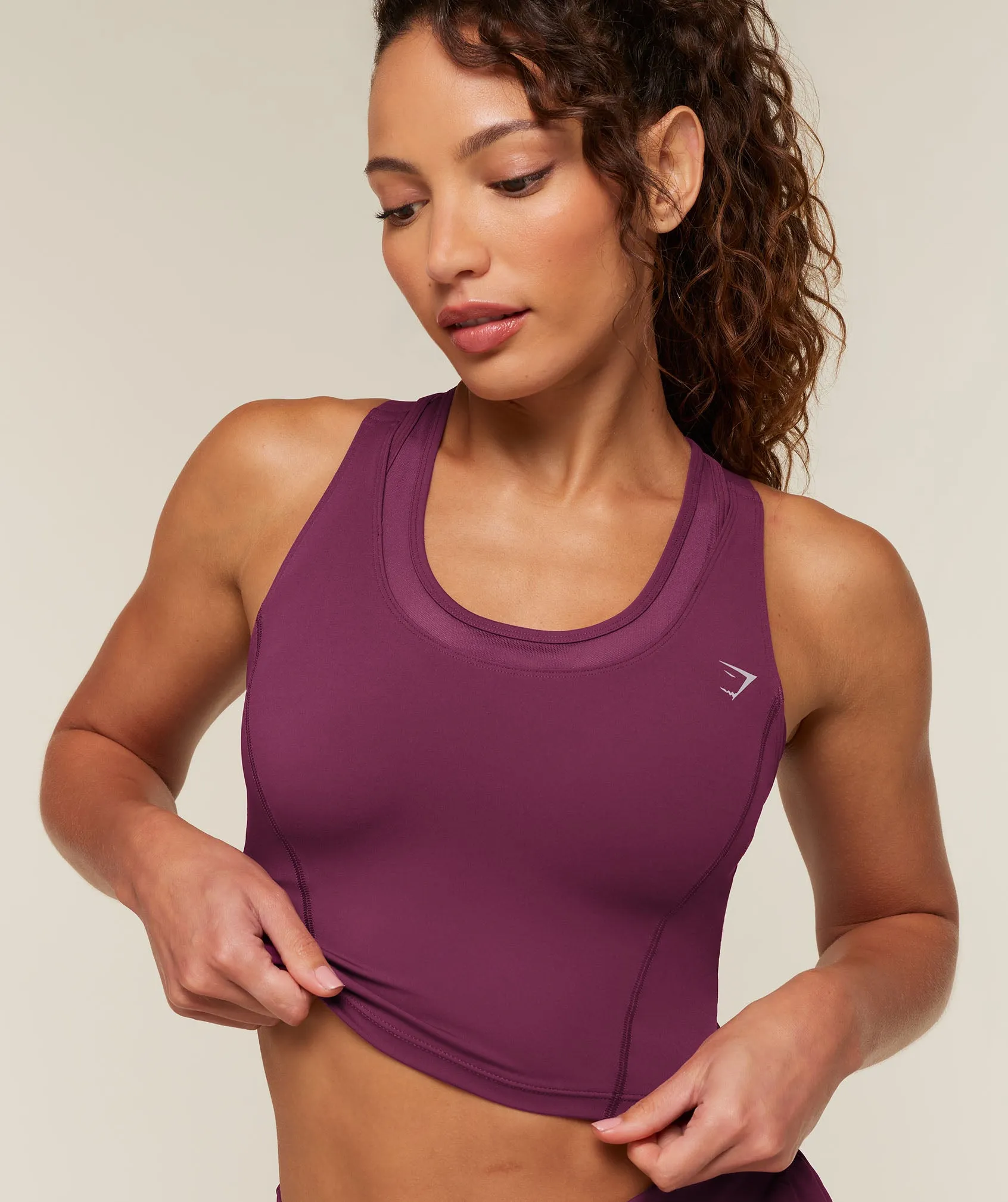 Gymshark Mesh Sleeveless Tank with Shelf - Strength Pink sold by Gymshark product image thumbnail 5