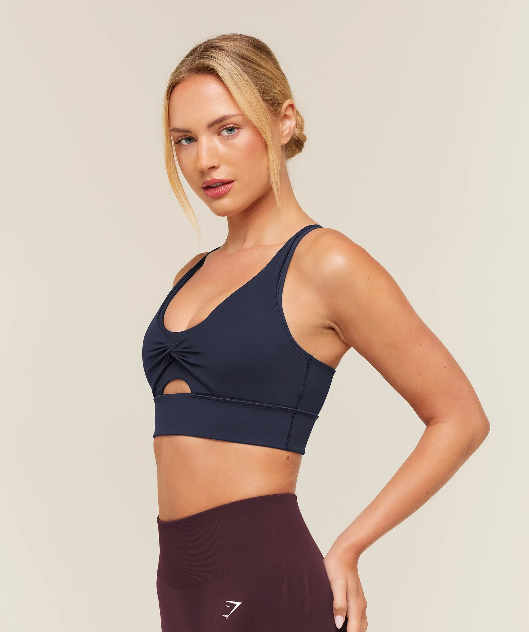 Gymshark Twist Front Sports Bra - Heavy Blue sold by Gymshark product image thumbnail 3
